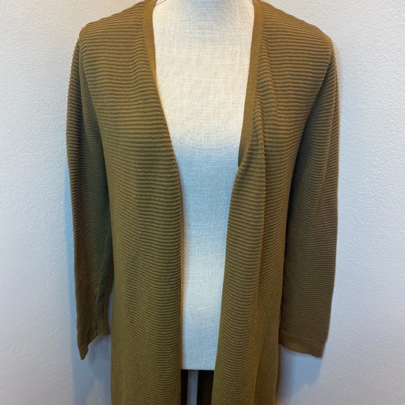 Prologue Womens Brown Long Sleeve Open Front Cardigan Sweater Size XS - Picture 3 of 8